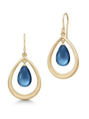 JULIE SANDLAU - ØREDOBBER, PRIME DROPLET SAPPHIRE BLUE