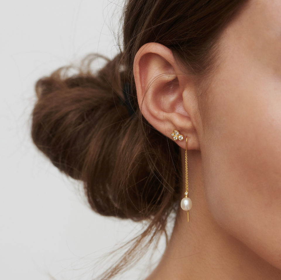 JULIE SANDLAU - ØREDOBBER, TREASURE MINI CLEAR - STYLING