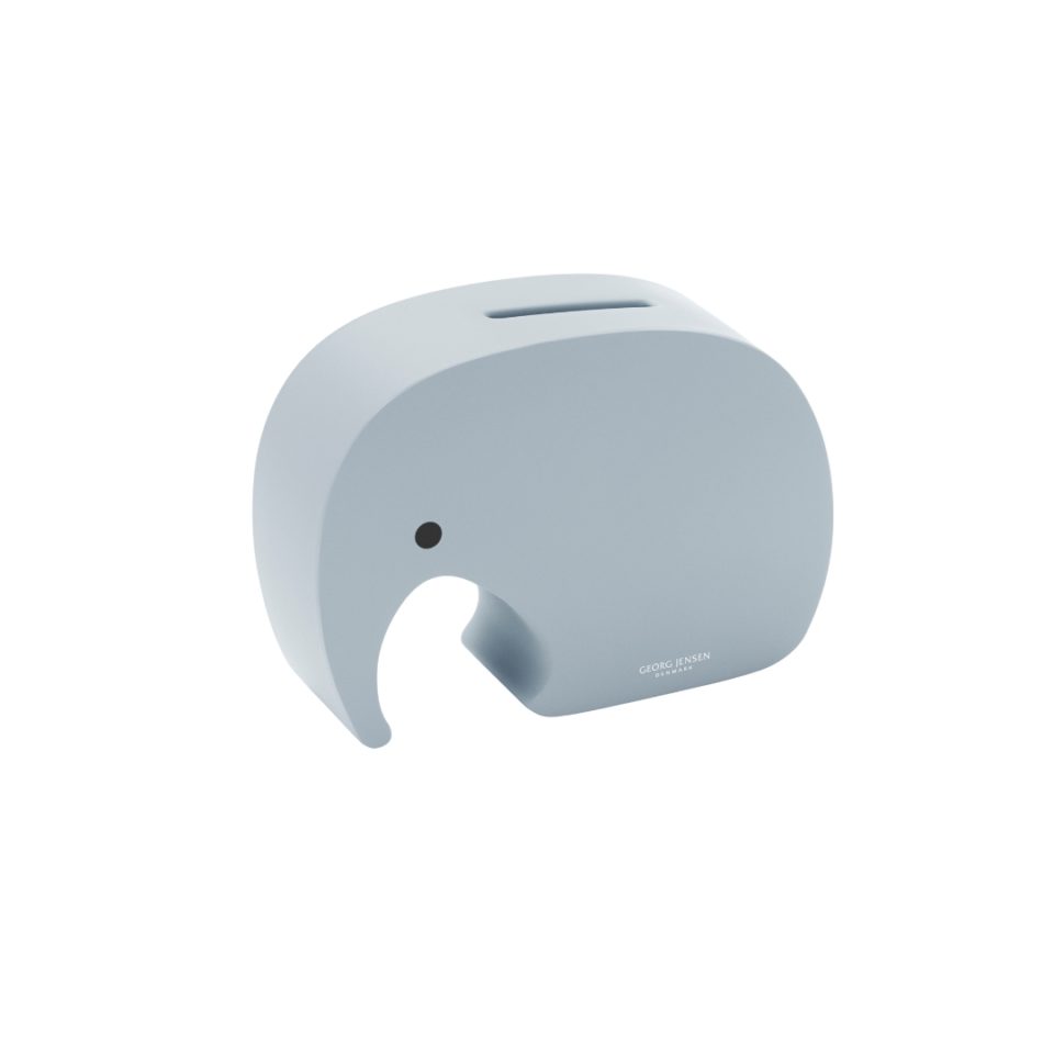 GEORG JENSEN HOME - ELEPHANT, MINIPHANT BLUE SPRINKLE SPAREBØSSE