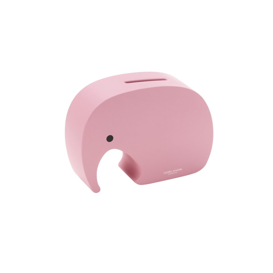 GEORG JENSEN HOME - ELEPHANT, MINIPHANT STRAWBERRY BLUSH SPAREBØSSE