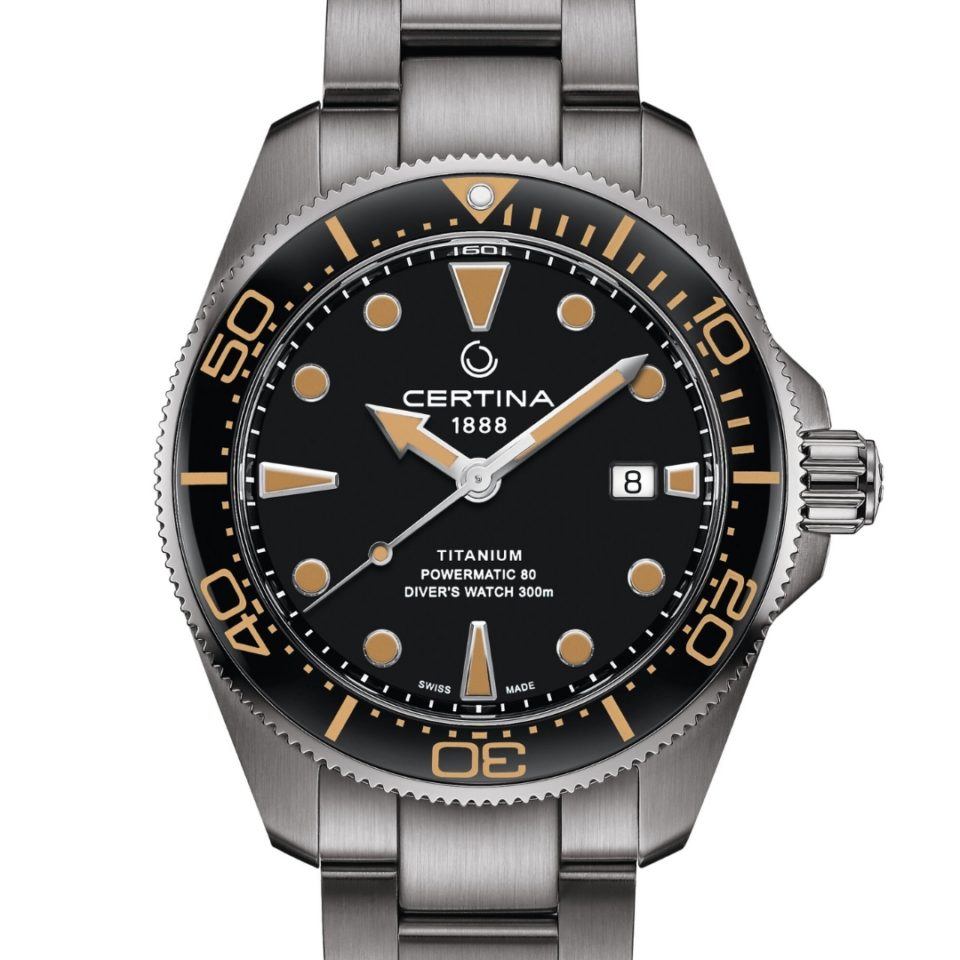 C032.607.44.051.00 CERTINA - DS ACTION DIVER 43 MM POWERMATIC 80 TITANIUM - DETALJER