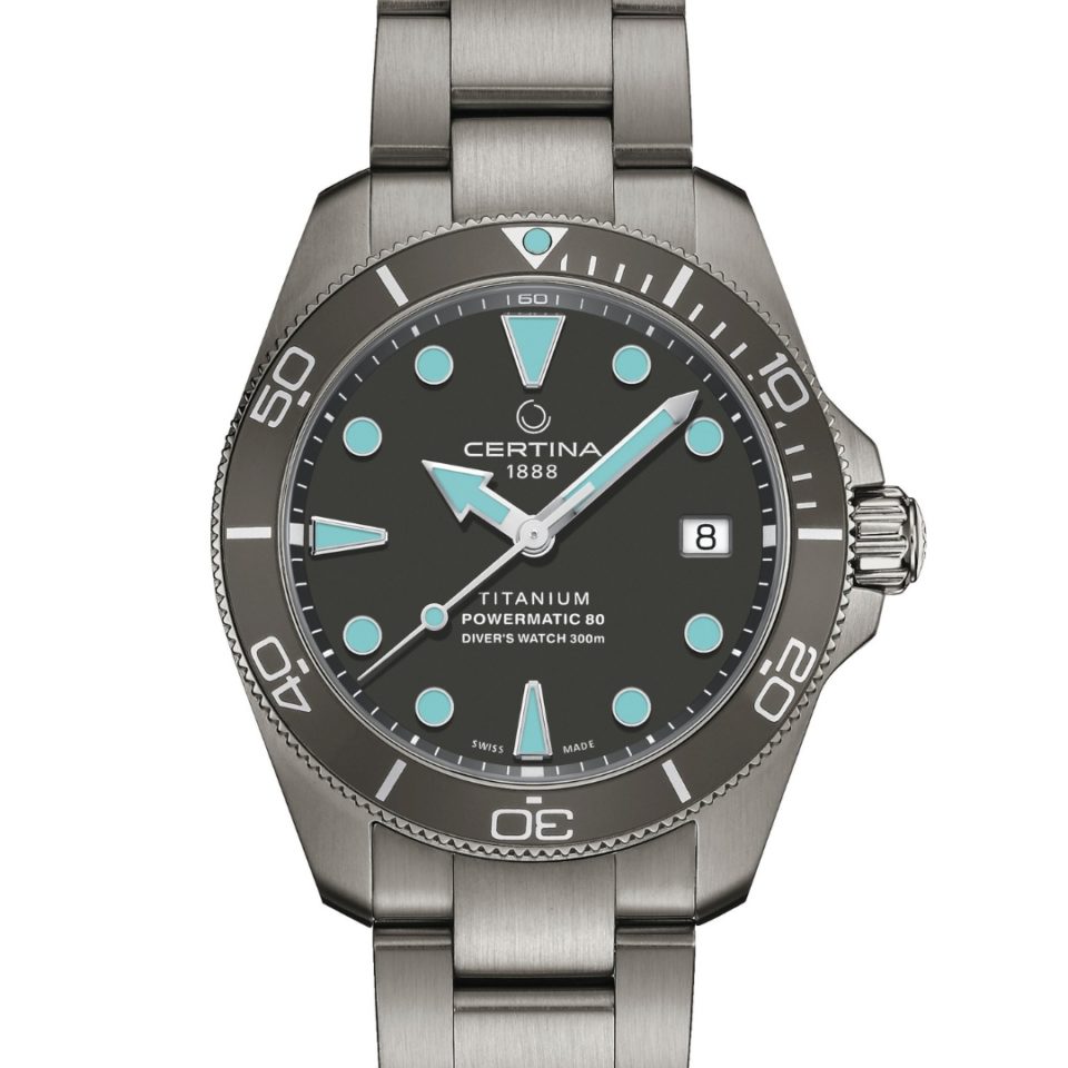 C032.807.44.081.00 CERTINA - DS ACTION DIVER 38 MM POWERMATIC 80 TITANIUM UNISEX - DETALJER