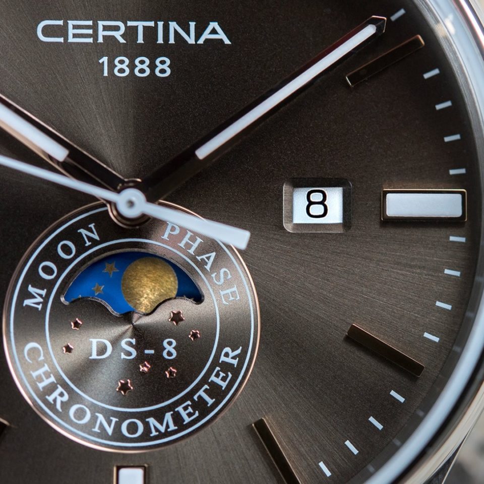 C033.457.16.081.00 CERTINA - DS-8 MOON PHASE 41 MM - DETALJER