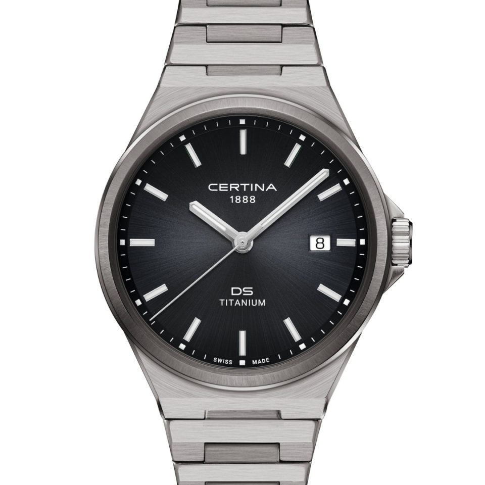 C043.410.44.051.00 CERTINA - DS-7 QUARTZ 39 MM UNISEX TITANIUM - DETALJER