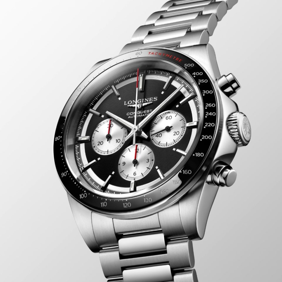 L3.835.4.52.6 LONGINES - CONQUEST CHRONOGRAPH 42 MM - DETALJER