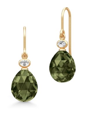 JULIE SANDLAU - ØREDOBBER, OFELIA EARRINGS OLIVE GREEN