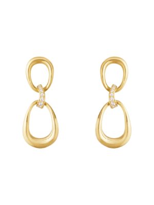 GEORG JENSEN - ØREDOBBER, OFFSPRING ØRERINGER 0,05 CT. GULT GULL